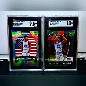 2020 Panini Draft Picks James Wiseman Green SGC 10 & Silver Prospects RC SGC 9.5